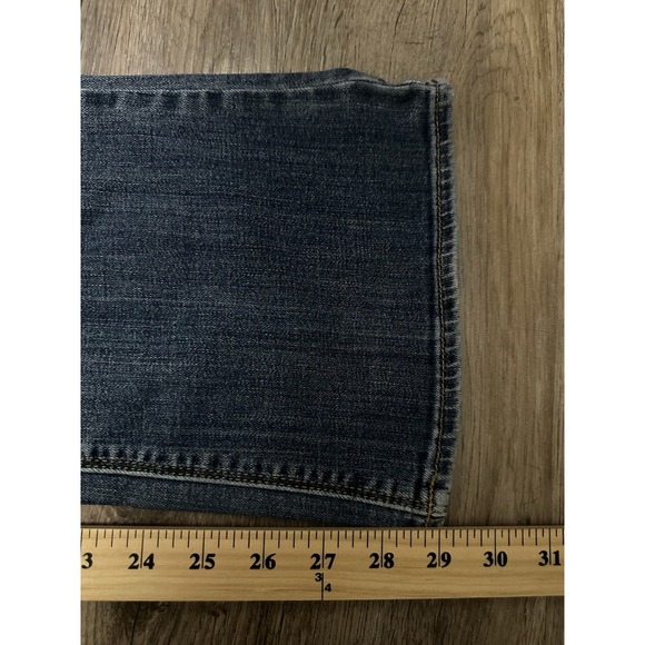 American Eagle Jeans Womens 4 Blue Artist Bootcut Low Rise Stretch Y2K - Picture 4 of 9